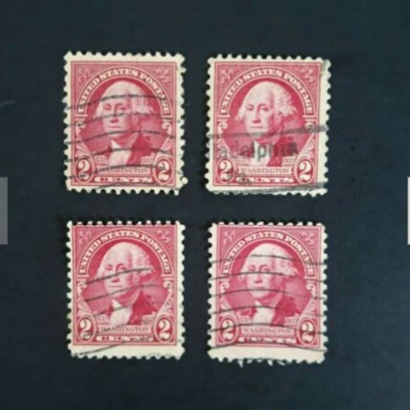 1732-1932 Bicentennial George Washington 2 Cents US Postage Stamps Set of 4 - Picture 1 of 3